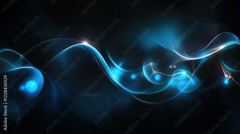 Obraz premium Abstract Blue Waves