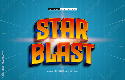 star blast editable text effect with a galaxy and space text style