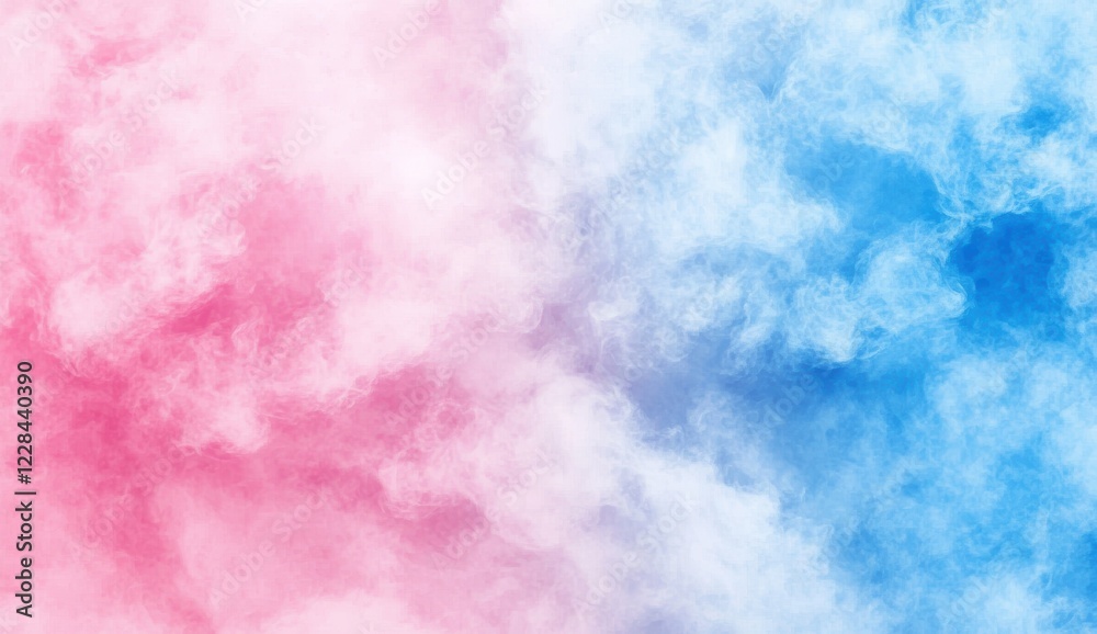Fototapeta premium Blurred gradient background in blue and pink colors, flat design, vector illustration. 