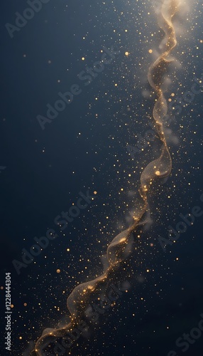 Wallpaper Mural Golden Glitter Swirl Against Dark Background Torontodigital.ca