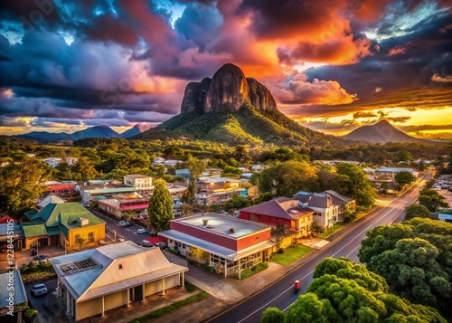 Pomona Queensland Urban Exploration Mount Cooroora Scenic Town Landscape Photography photo