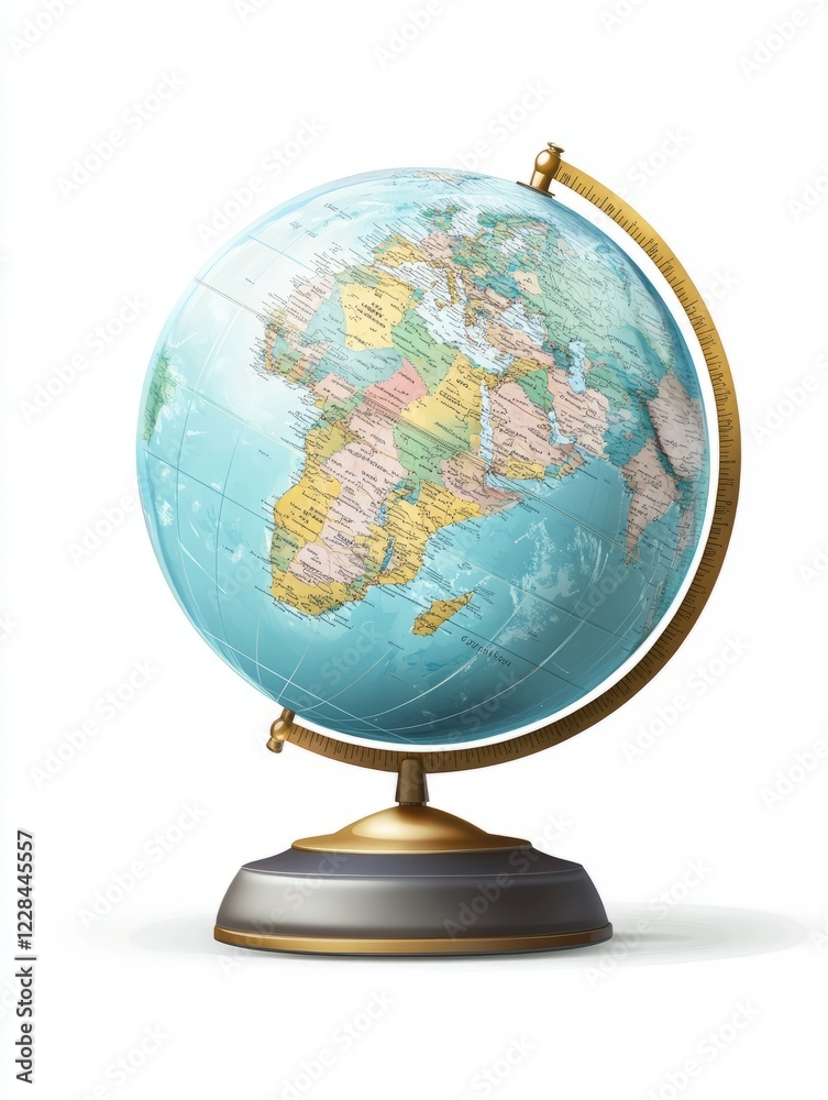 Globe and online tools study area with bluegray palette Globe and online tools study area with bluegray palette