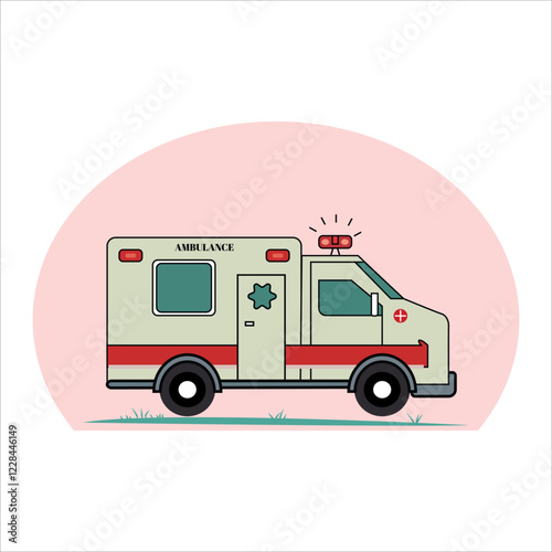 Wallpaper Mural Ambulance Car Vector Art Illustration Icon Torontodigital.ca