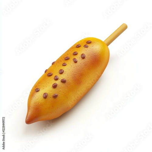 Corn dog isolated on white background photo