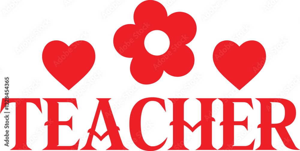 Teacher typography clip art design on plain white transparent isolated background for card, shirt, hoodie, sweatshirt, apparel, tag, mug, icon, poster or badge Teacher typography clip art design on plain white transparent isolated background for card, shirt, hoodie, sweatshirt, apparel, tag, mug, icon, poster or badge