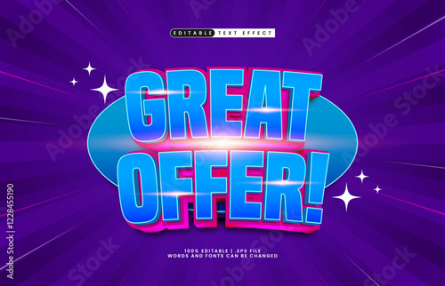 great offer editable text effect with a promo and offer text style
