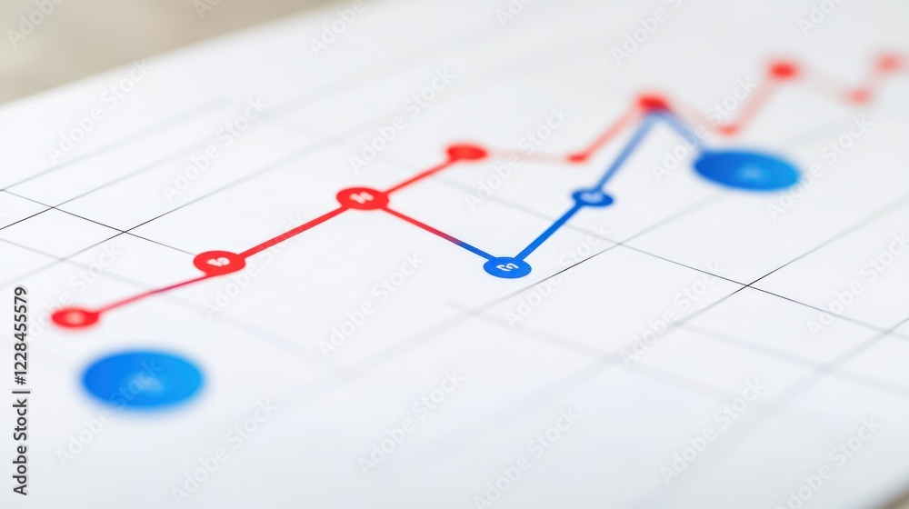 Red blue graph growth office desk analysis Red blue graph growth office desk analysis