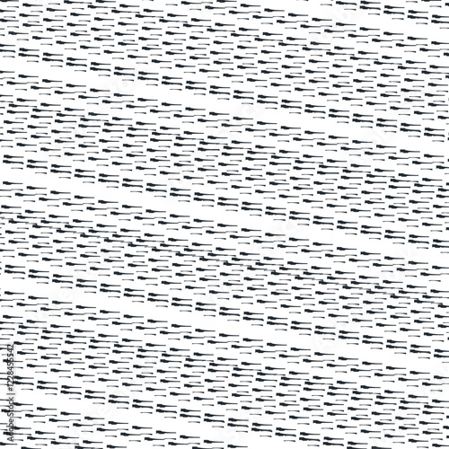 Small cut lines or elements are repeated to create a rough surface or texture.