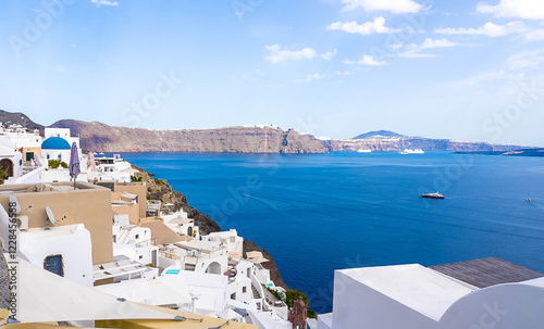 Cliffside Views of Santorini  photo