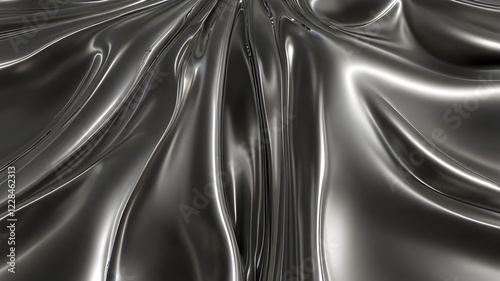 abstract background of liquid metal and silver