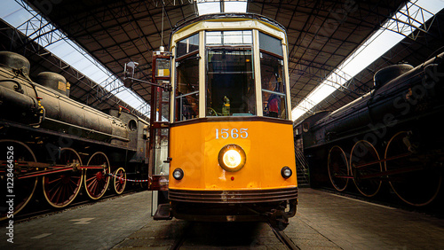 Train Car Museum in Milan Italy photo