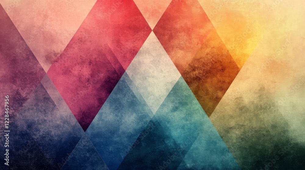 Abstract Geometric Pattern With Varied Hues and Textures Abstract Geometric Pattern With Varied Hues and Textures