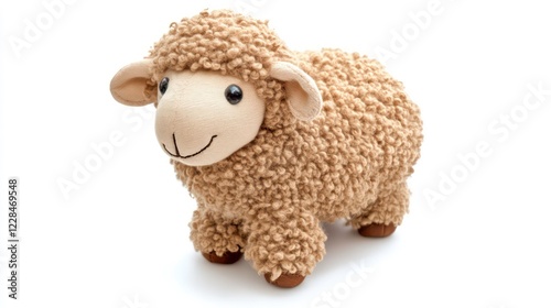 sheep toy isolated on white. Baby products isolated on white. Photo realistic photo photo