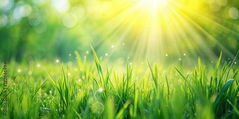 Fresh spring green grass in a meadow under the sunlight, lush, vibrant, organic, nature, outdoors, growth, vivid, spring Fresh spring green grass in a meadow under the sunlight, lush, vibrant, organic, nature, outdoors, growth, vivid, spring