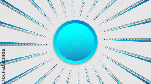Floral shape abstract background | Sun shining ray modern vector background with shadow and line for multi usage | New minimal background with cyan colour for banner, blog, decorative usage