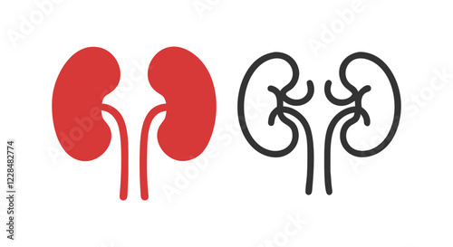 Kidney Icon Vector – Medical and Healthcare Symbol