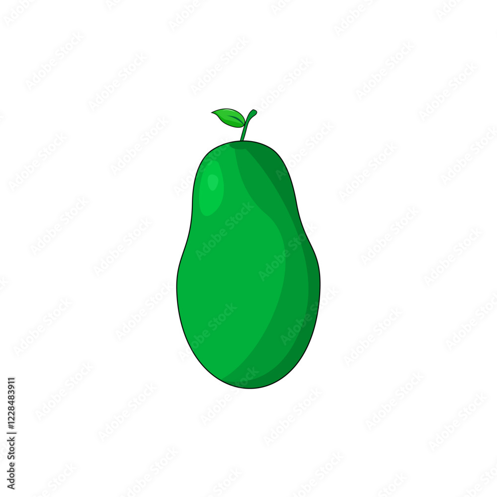 Avocado isolated on white,simple illustration of avocado fruit. avocado vector Avocado isolated on white,simple illustration of avocado fruit. avocado vector