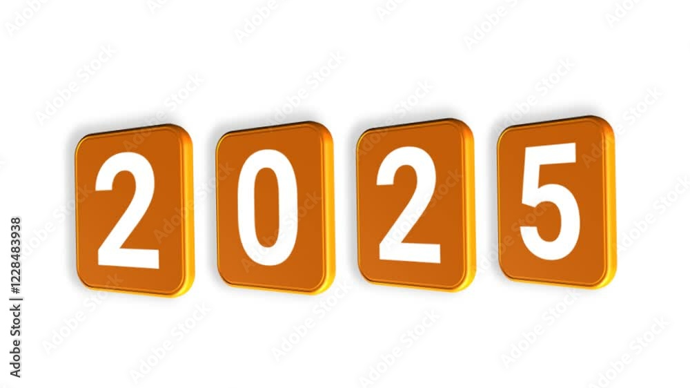 2025 new year 3d numbers text animation for year 2025 2025 new year 3d numbers text animation for year 2025