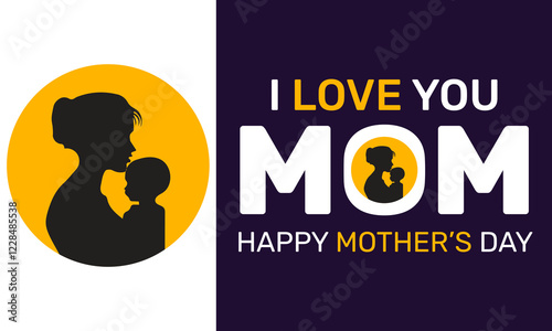 Happy mother's day Celebrated in March. This holiday-themed design is perfect for backgrounds, banners, greeting cards, posters with text inscription, Classic social media posts.