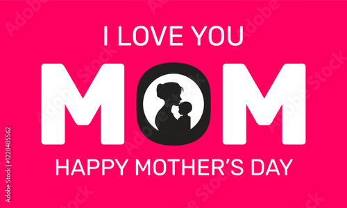 Happy mother's day Celebrated in March. This holiday-themed design is perfect for backgrounds, banners, greeting cards, posters with text inscription, Classic social media posts.