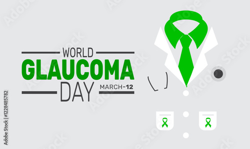 World Glaucoma day is Celebrated in March 12. This holiday-themed design is perfect for backgrounds, banners, greeting cards, posters with text inscription, Classic social media posts. Vector