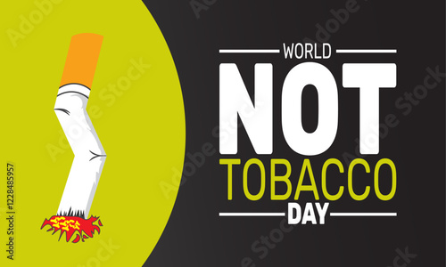 no smoking and World No Tobacco Day . This holiday-themed design is perfect for backgrounds, banners, greeting cards, posters with text inscription, Classic social media posts.Vector