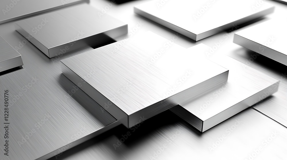 Abstract Metallic Squares Overlapping Design Abstract Metallic Squares Overlapping Design