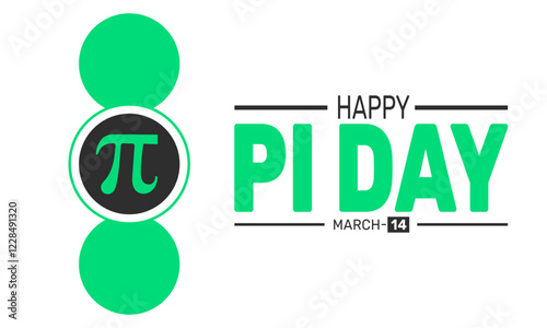 National Pi Day is Celebrated in March 14. This holiday-themed design is perfect for backgrounds, banners, greeting cards, posters with text inscription, Classic social media posts.Vector