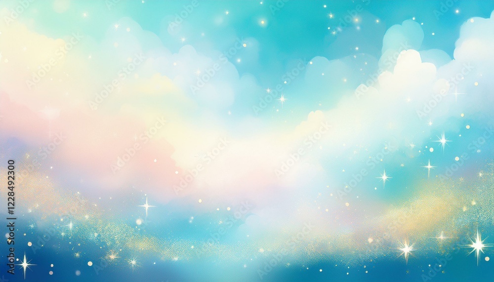 Glitter fantasy background illustration (watercolor style) Glitter fantasy background illustration (watercolor style)