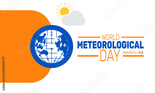 World Meteorological Day  is celebrated in March. This holiday-themed design is perfect for backgrounds, banners, greeting cards, posters with text inscription, Classic social media posts.
