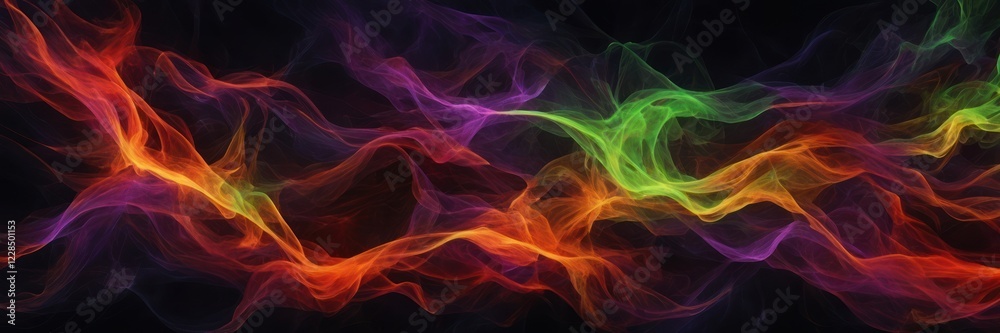 Fototapeta premium Abstract Colorful Smoke Wave Pattern Design