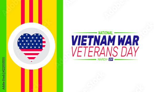 National Vietnam War Veterans Day. This holiday-themed design is perfect for backgrounds, banners, greeting cards, posters with text inscription, Classic social media posts. vector