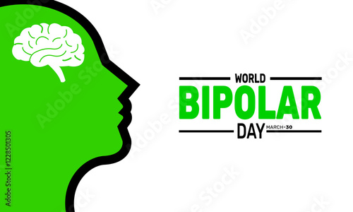 World bipolar day  celebrated in March. This holiday-themed design is perfect for backgrounds, banners, greeting cards, posters with text inscription, Classic social media posts. vector