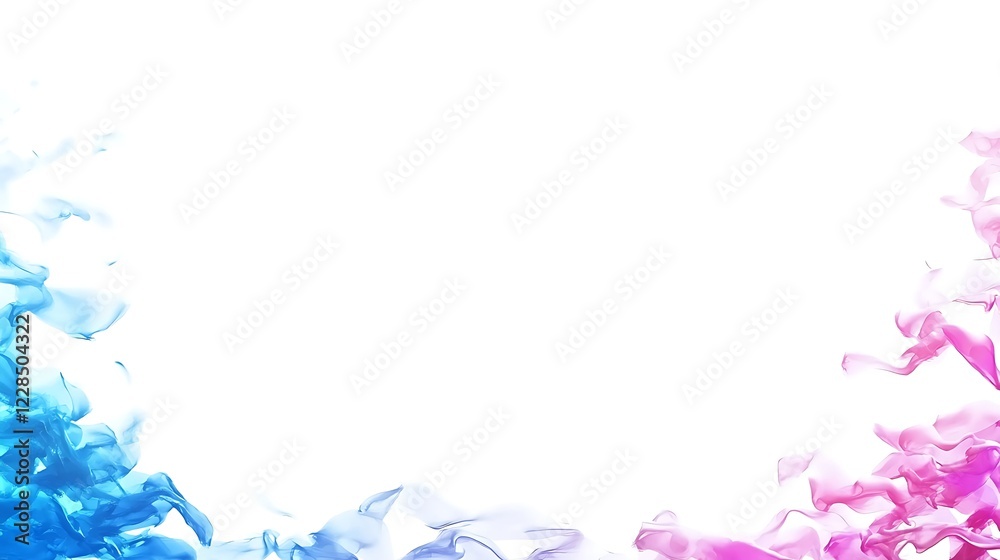 Abstract Blue And Pink Swirls On White Background Abstract Blue And Pink Swirls On White Background