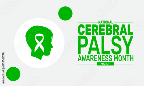 National Cerebral Palsy Awareness Month. This holiday-themed design is perfect for backgrounds, banners, greeting cards, posters with text inscription, Classic social media posts. vector illustration