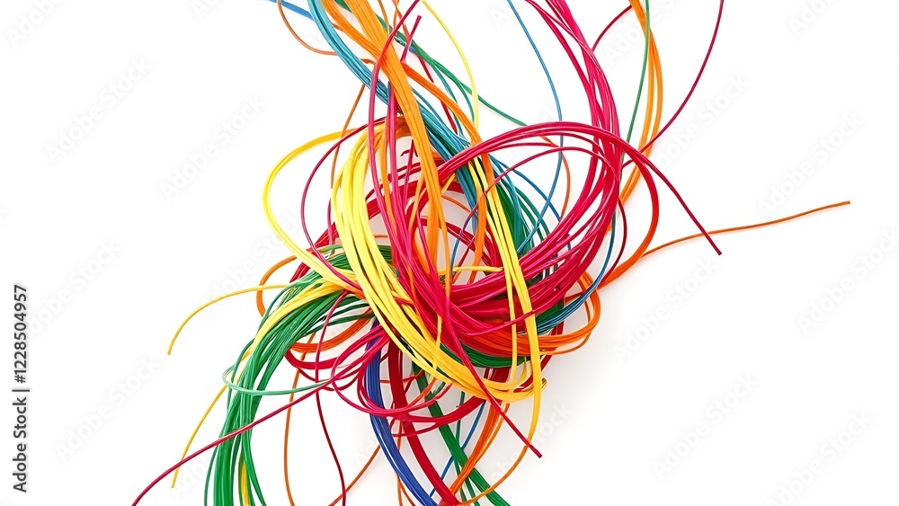 colorful strands intertwined abstract art colorful strands intertwined abstract art