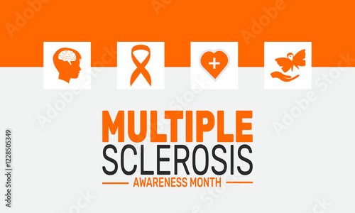 March is Multiple Sclerosis Awareness Month. This holiday-themed design is perfect for backgrounds, banners, greeting cards, posters with text inscription, Classic social media posts. vector illustrat