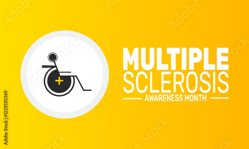 March is Multiple Sclerosis Awareness Month. This holiday-themed design is perfect for backgrounds, banners, greeting cards, posters with text inscription, Classic social media posts. vector illustrat