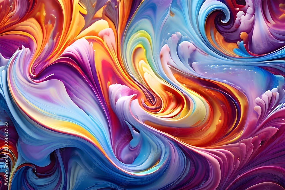 Fototapeta premium abstract colorful background with swirls