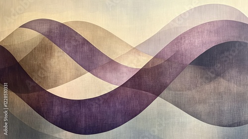 Wallpaper Mural Abstract Wave Pattern in Earthy Tones Torontodigital.ca