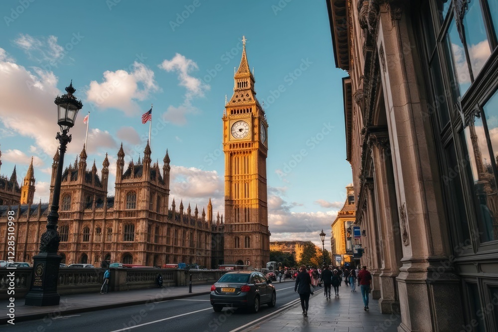 Golden Hour Illuminates Big Ben and the Houses of Parliament Golden Hour Illuminates Big Ben and the Houses of Parliament