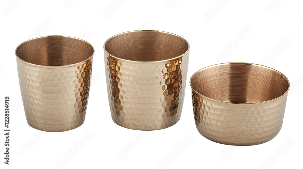 Elegant Gold Cups in a Stylish Collection of Three Generative AI Elegant Gold Cups in a Stylish Collection of Three Generative AI