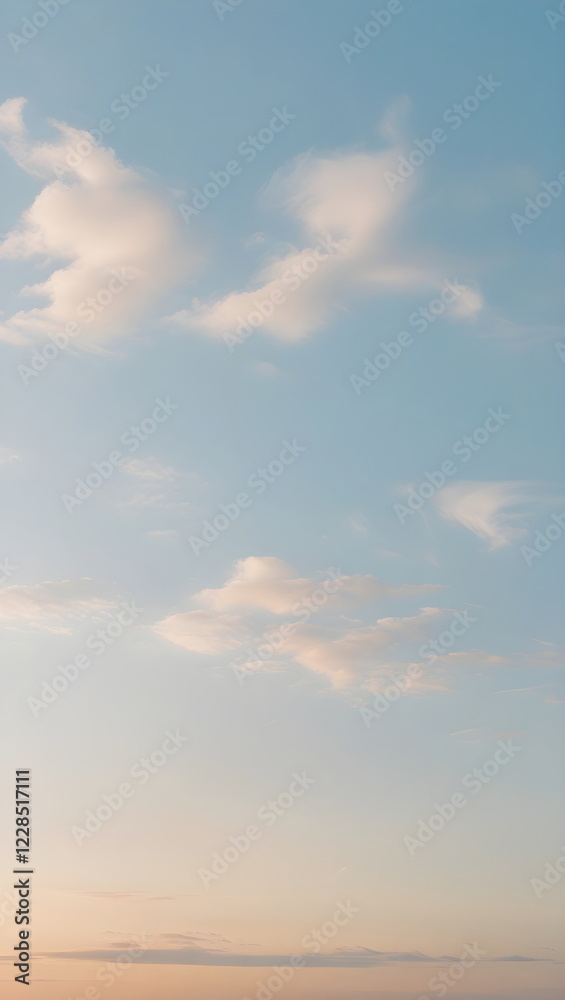 Peaceful Daytime Sky with Thin Clouds Peaceful Daytime Sky with Thin Clouds
