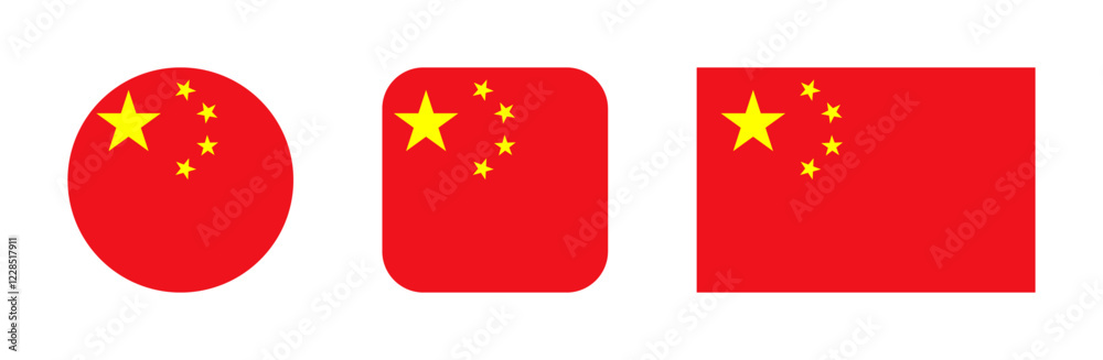 China flag icon set China flag icon set
