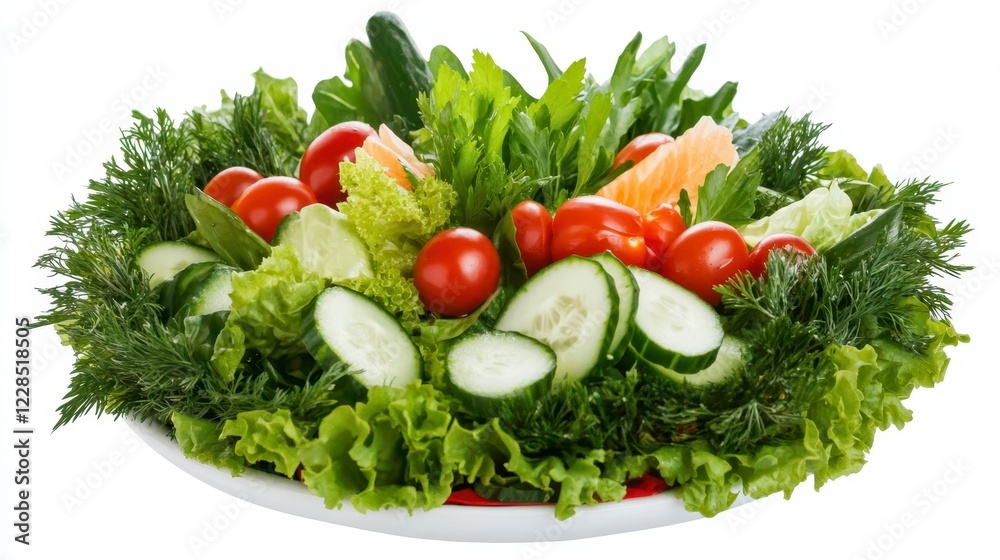 Fresh and Colorful Salad Platter with Variety of Vegetables Fresh and Colorful Salad Platter with Variety of Vegetables
