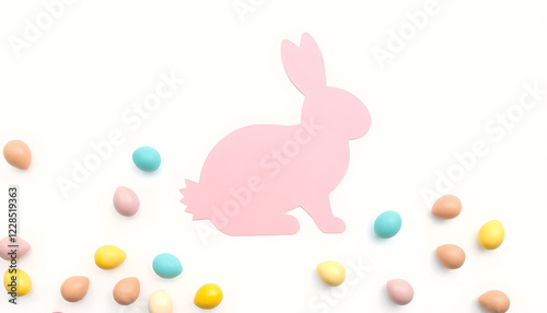 easter bunny with eggs
