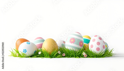 easter eggs in grass