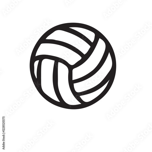 VolleyBall doodle sports and fitness equipment