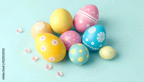 easter eggs in a basket