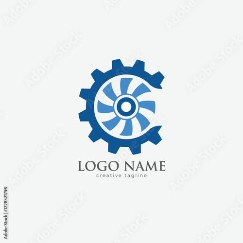 Air conditioning company logo, ac service, air conditioning, heat pumps,  air conditioning logo,  frost fully editable vector template
